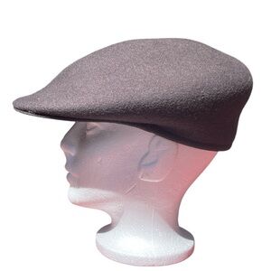 Vintage Brooks brown 7 1/4 Wool Flat Cap Ivy Newsboy Hat Canada